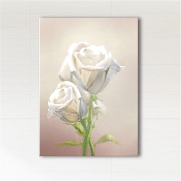 Obraz - Biała róża  - wydruk na płótnie