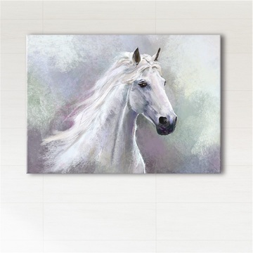 Painting - White horse - print on canvas