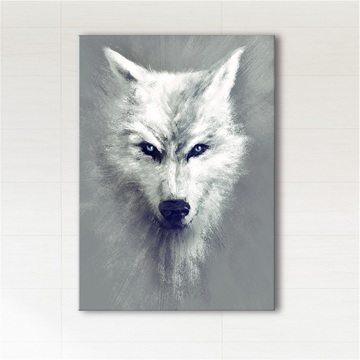 Obraz - Biały wilk  - wydruk na płótnie