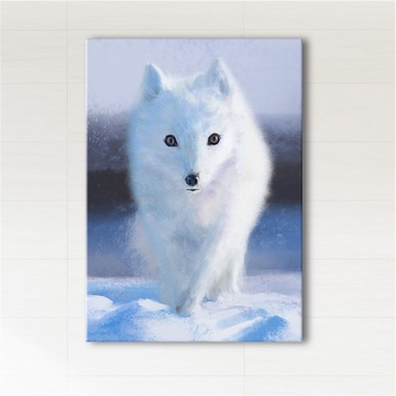 Picture - Snow fox - canvas print