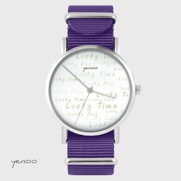 Yenoo watch - Lucky day - purple, nylon