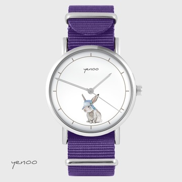 Yenoo watch - Folk birds - purple, nylon