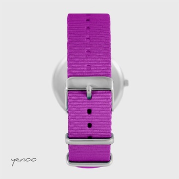 Yenoo watch - Tiger kitten - magenta, nylon