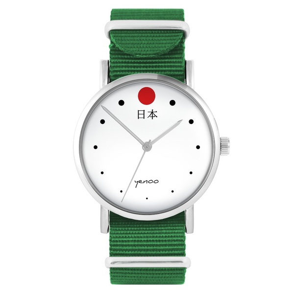Yenoo watch - Japan - green, nylon
