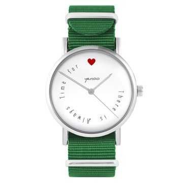 Zegarek yenoo - There is... - zielony, nylonowy