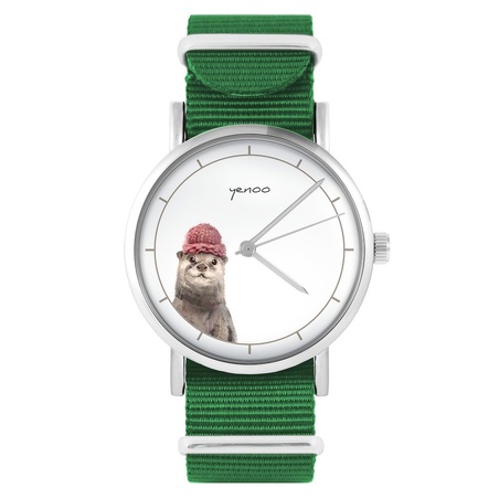 Yenoo watch - Otter - green, nylon