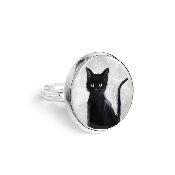 Yenoo ring 18mm - Black cat
