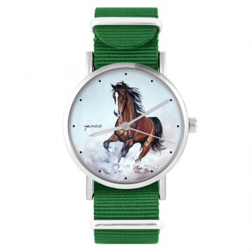 Zegarek yenoo - Koń brązowy...