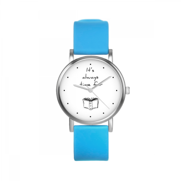 Zegarek yenoo - Books - niebieski, silikonowy