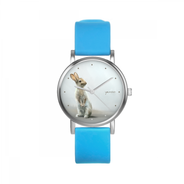 Zegarek yenoo - Zając - niebieski, silikonowy