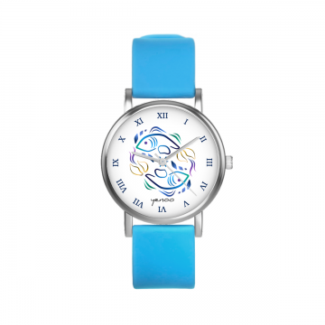 Zegarek yenoo - Starlight zodiak - Pisces - niebieski, silikonowy