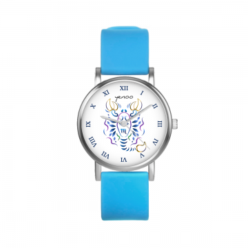 Zegarek yenoo - Starlight zodiak - Scorpio - niebieski, silikonowy