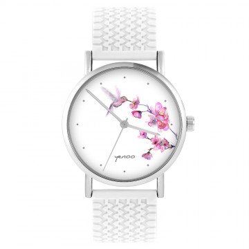 Zegarek yenoo -  Koliber oznaczenia - biały, silikonowy