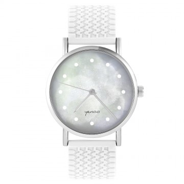 Zegarek yenoo -  Szary - biały, silikonowy