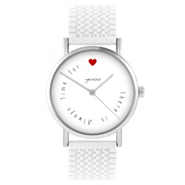 Zegarek yenoo -  There is... - biały, silikonowy