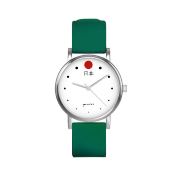 Zegarek yenoo -  Japan - Japonia - zielony, silikonowy