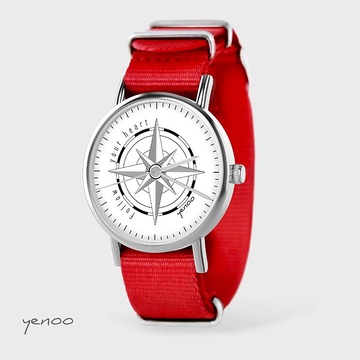 Watch - Compass, Red, nylon