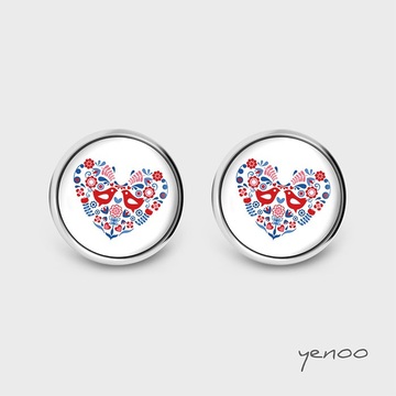 Earrings with graphics -...
