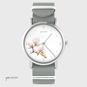 Watch - Magnolia - grey, nylon