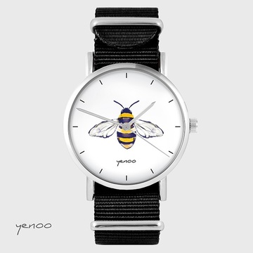 Watch - Bee - black, nylon