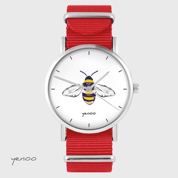 Watch - Bee - red, nylon