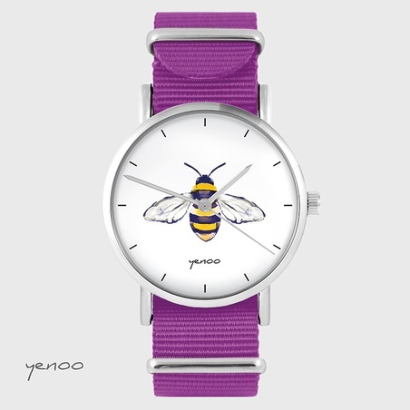 Watch - Bee - magenta, nylon