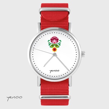 Watch - Folk flower - red,...