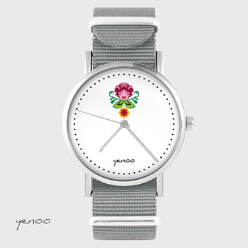 Watch - Folk flower - grey,...