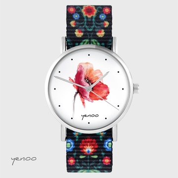 Yenoo watch - Poppy - violet, nato